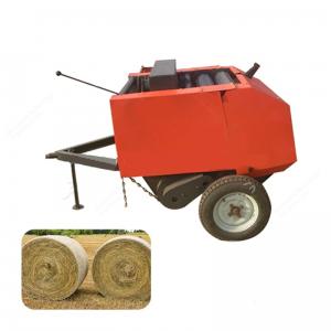 Tractor attached straw baler