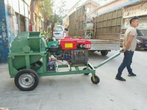 Diesel engine drive wood sawdust machien